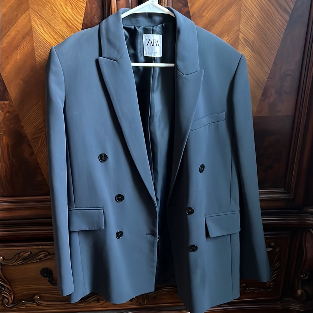 Zara Gray Sport Coat Modern Tailored Blazer